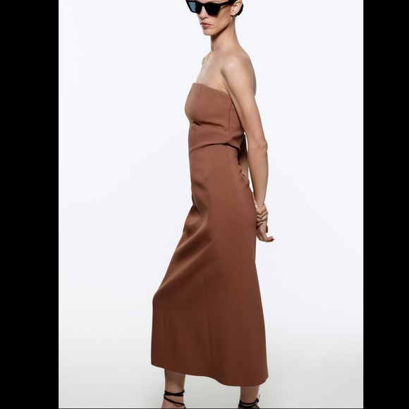 Zara MIDI BUSTIER DRESS - Picture 6 of 14